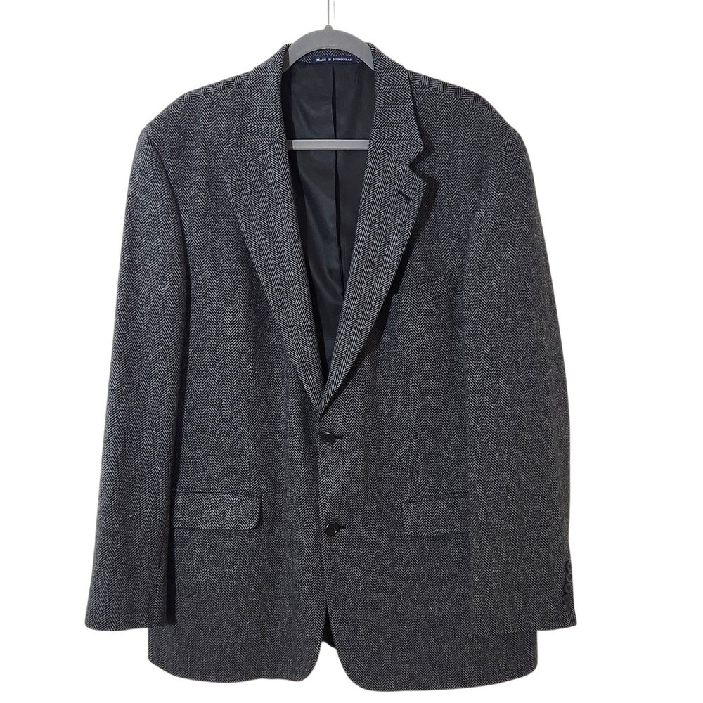 Lands’ End Charcoal Gray Textured Blazer Size 42L Men's Gray Sport Coat